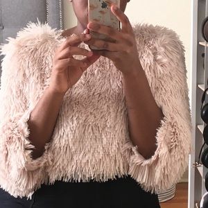 Beige Fur Sweater